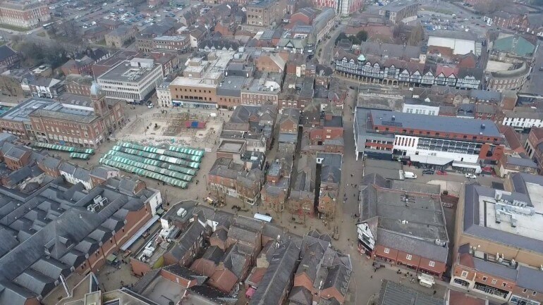 8-10 Central Pavement, Chesterfield à louer - Aérien - Image 2 de 6