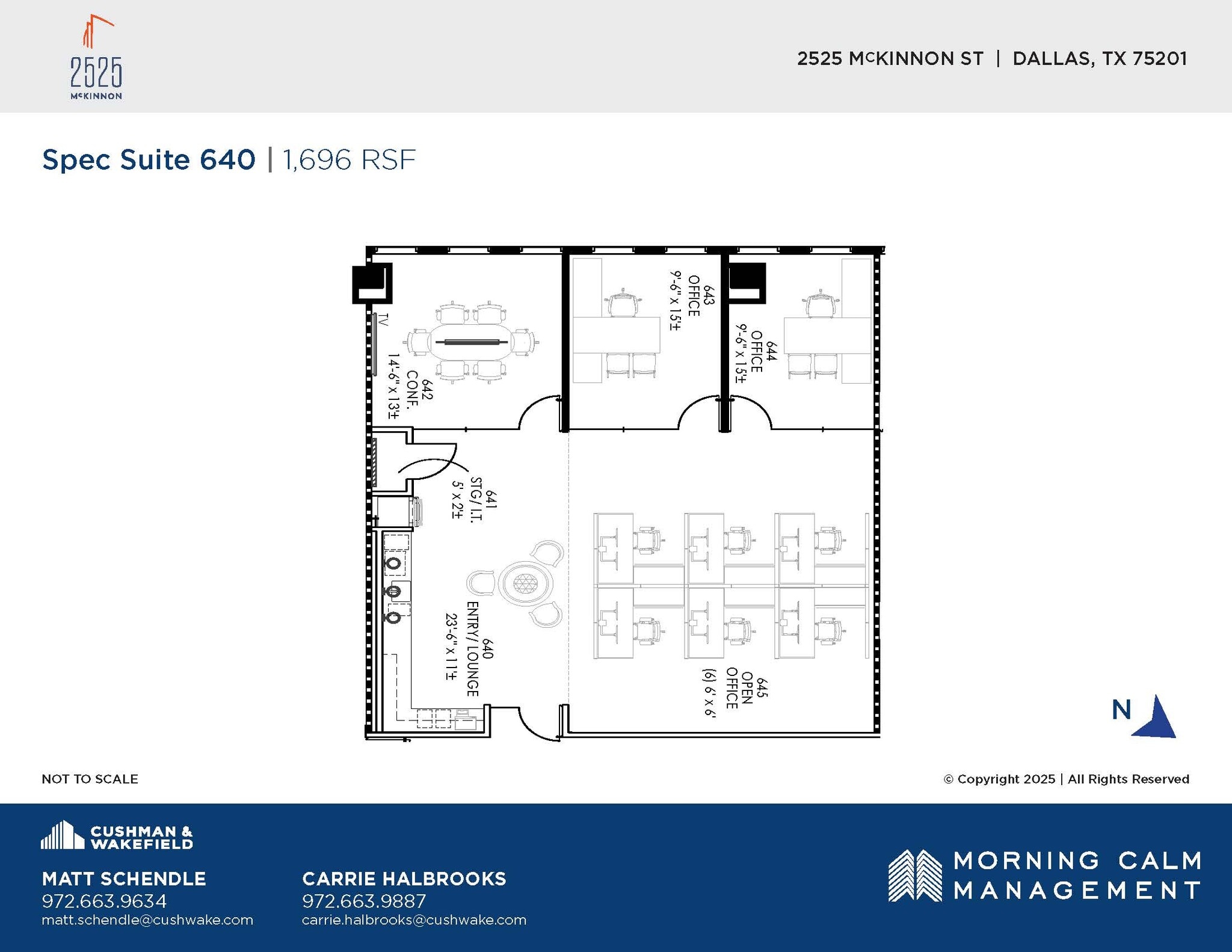 2525 McKinnon St, Dallas, TX for lease Floor Plan- Image 1 of 2
