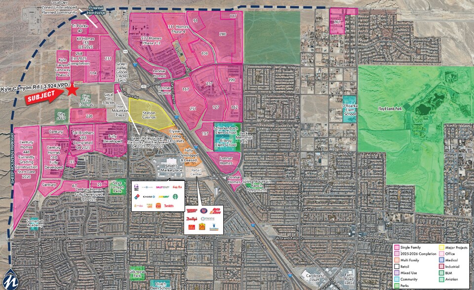 SEC Kyle Canyon Rd & Alpine Ridge Way rd, Las Vegas, NV à louer - Photo du bâtiment - Image 2 de 4