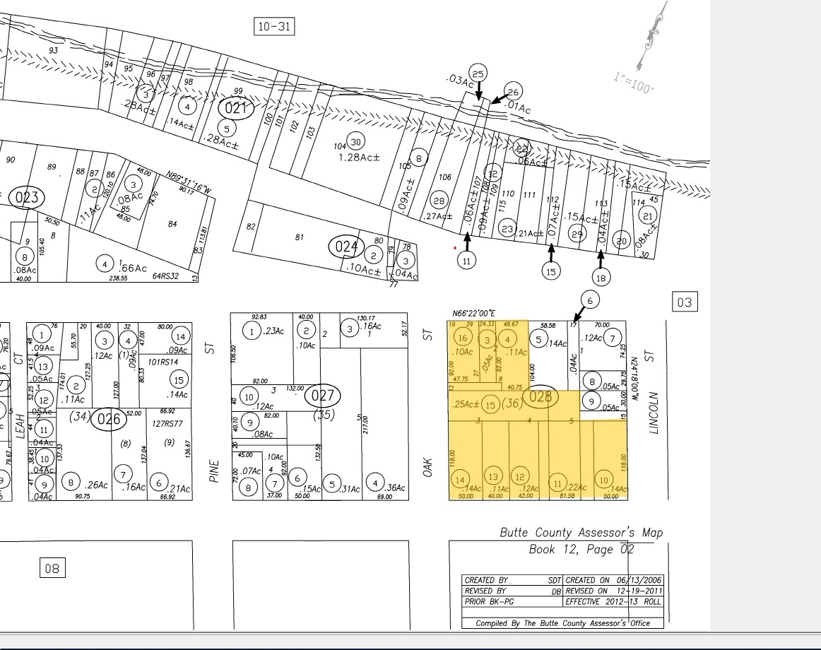 1725 Montgomery St, Oroville, CA à vendre Plan cadastral- Image 1 de 1