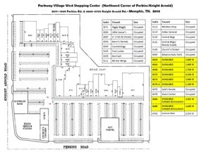 3071-3129 Perkins Rd S, Memphis, TN à louer Plan de site- Image 1 de 1
