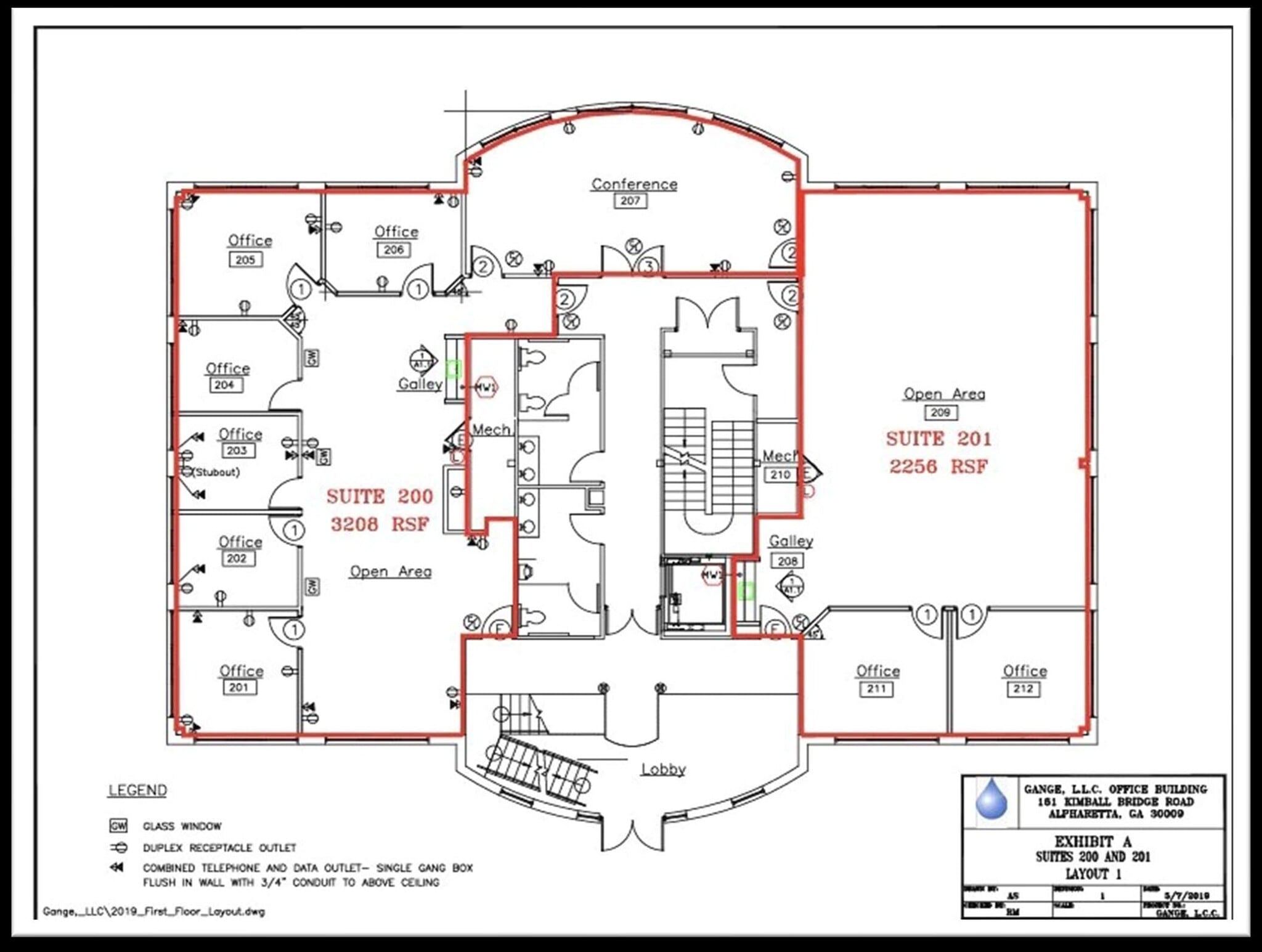 161 Kimball Bridge Rd, Alpharetta, GA for lease Floor Plan- Image 1 of 2