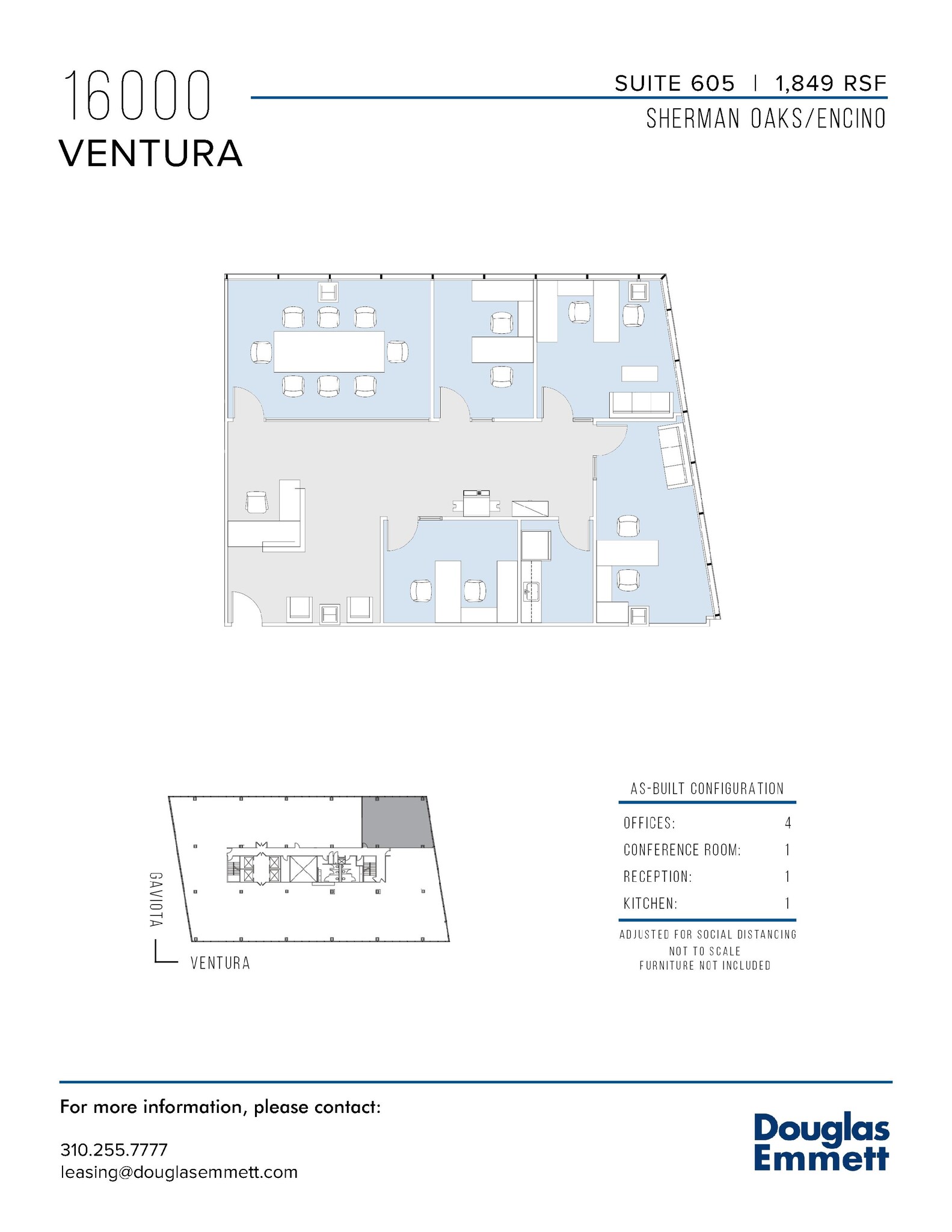 16000 Ventura Blvd, Encino, CA à louer Plan d  tage- Image 1 de 1