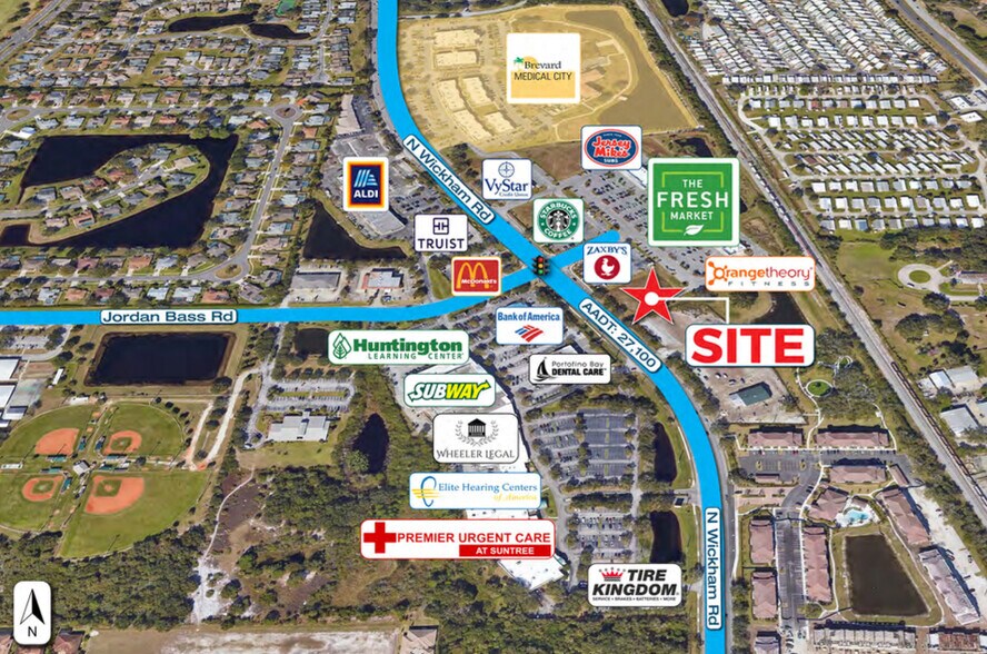 6345 N Wickham Rd, Melbourne, FL à louer - Aérien - Image 2 de 4