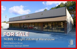 Plus de détails pour 3042 Matlock Dr NW, Kennesaw, GA - Industriel à vendre