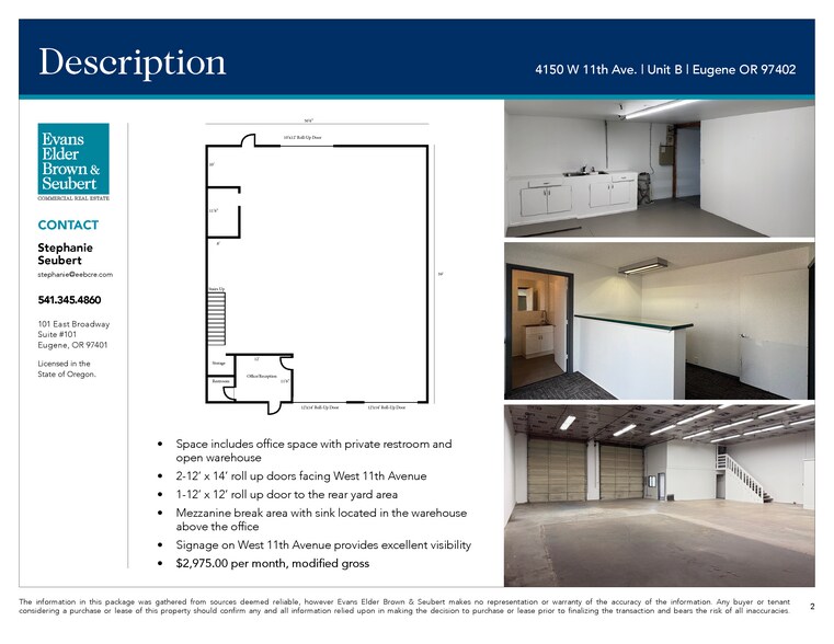 4150 W 11th Ave, Eugene, OR à louer - Photo du bâtiment - Image 3 de 4