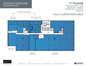 1100 Wayne Ave, Silver Spring, MD à louer Plan d’étage- Image 1 de 1