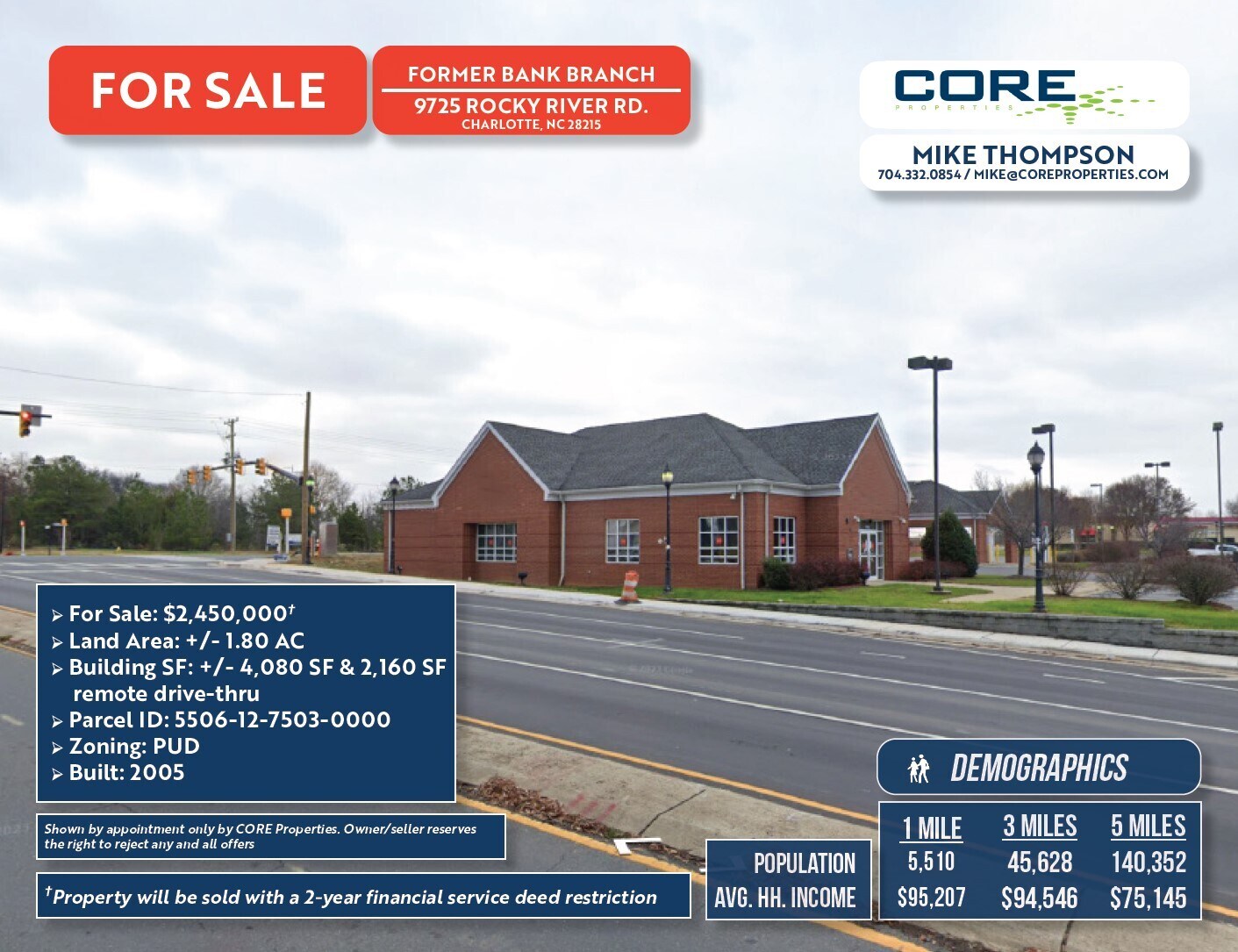 9725 Rocky River Rd, Charlotte, NC for sale Building Photo- Image 1 of 1