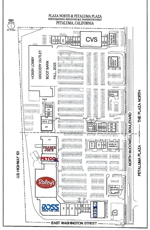 101-179 N Mcdowell Blvd, Petaluma, CA for lease Site Plan- Image 1 of 1