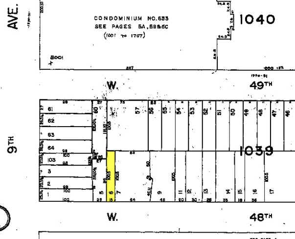 367 W 48th St, New York, NY for sale - Plat Map - Image 2 of 3