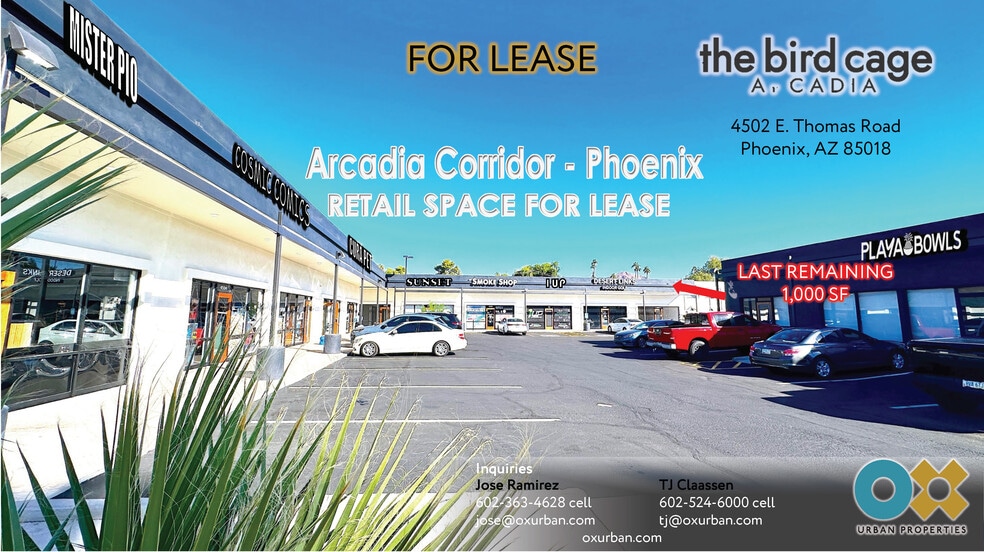 4502-4528 E Thomas Rd, Phoenix, AZ à louer - Photo du bâtiment - Image 1 de 16
