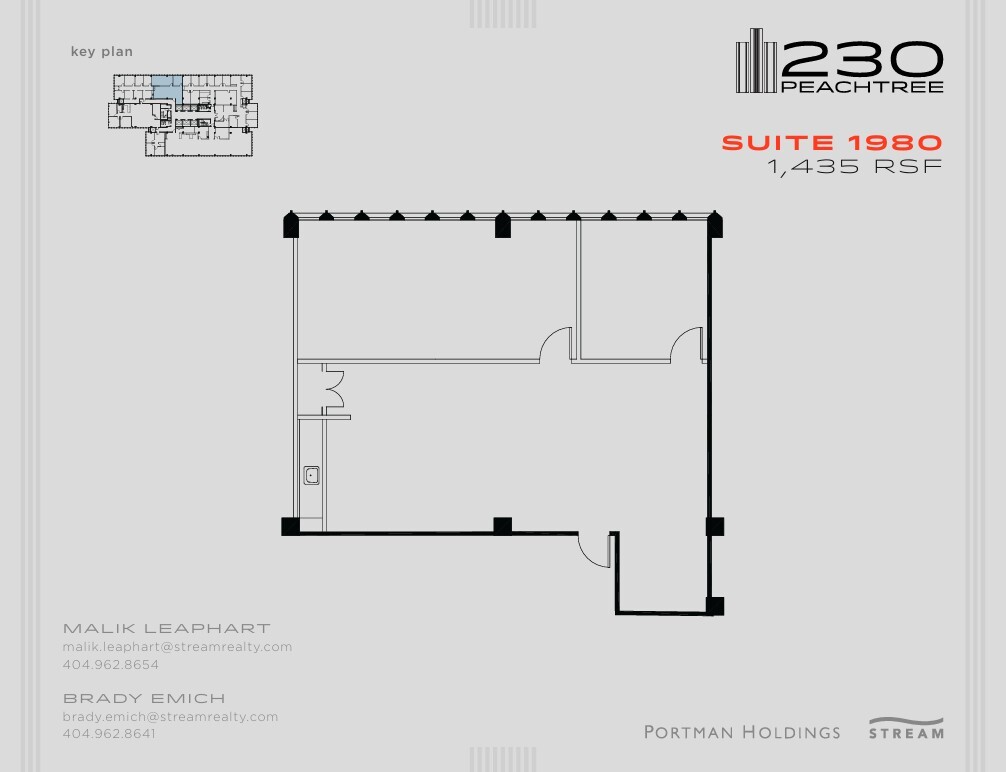 230 Peachtree St NW, Atlanta, GA à louer Plan d’étage- Image 1 de 1