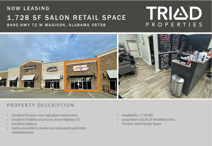 8490 Hwy 72 W, Madison, AL for lease - Building Photo - Image 1 of 3