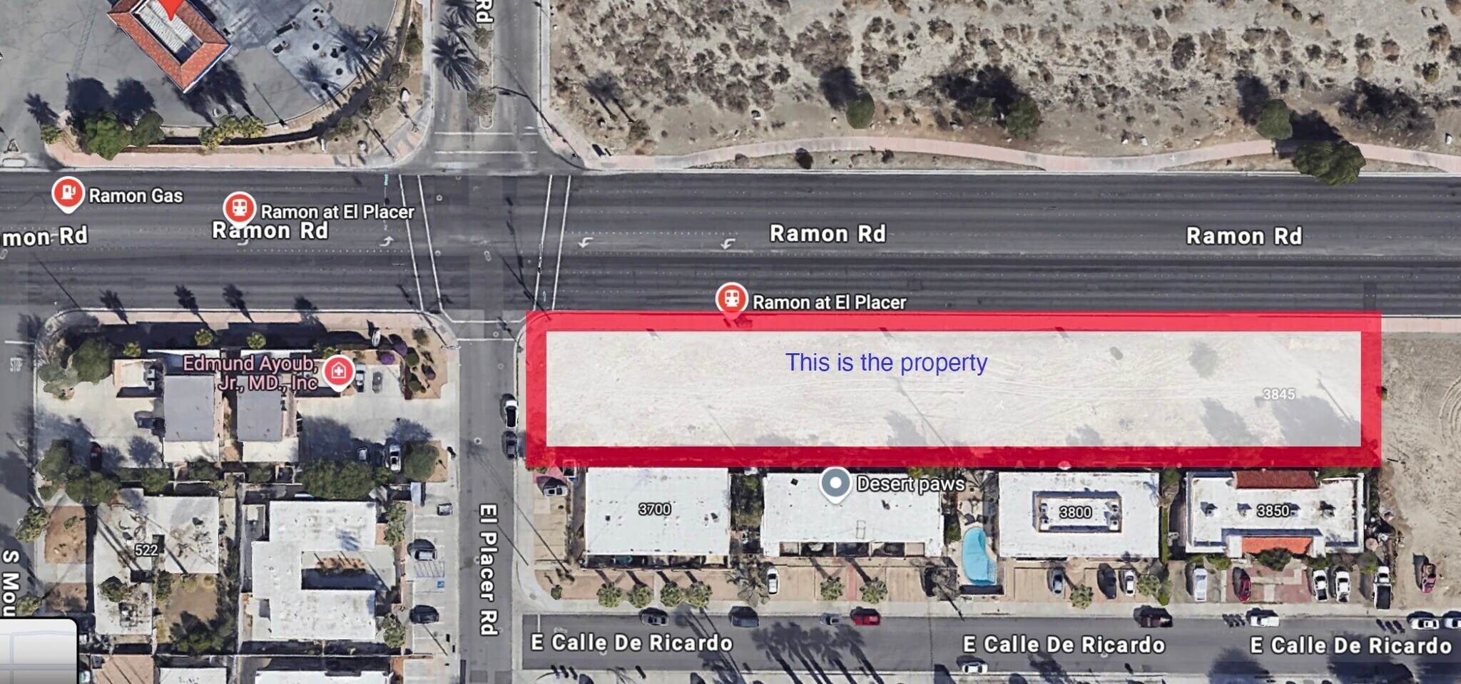 E Ramon Rd & El Placer Rd, Palm Springs, CA à vendre Photo du bâtiment- Image 1 de 10