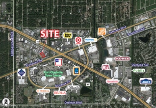 1242 Market Cir, Port Charlotte, FL - Aerial  map view