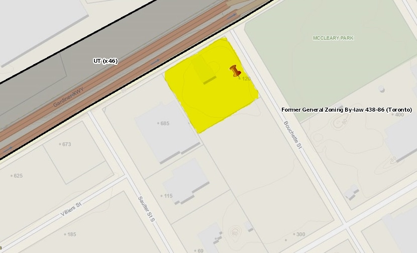 120 Bouchette St, Toronto, ON for lease - Plat Map - Image 2 of 2