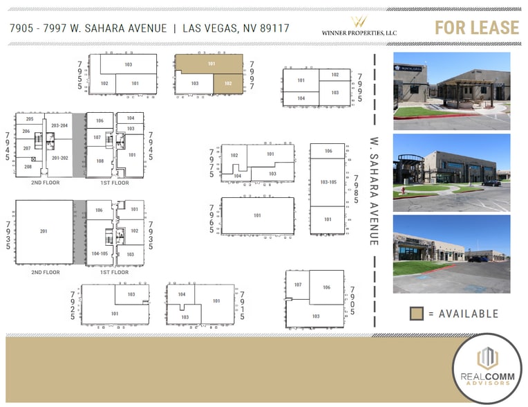 7905-7995 W Sahara Ave, Las Vegas, NV for lease - Site Plan - Image 3 of 5