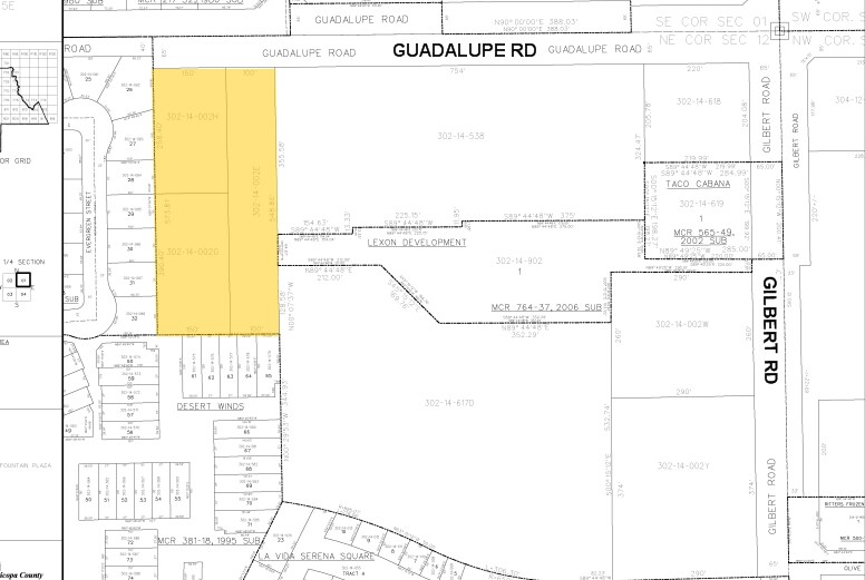 201 W Guadalupe Rd, Gilbert, AZ à louer - Plan cadastral - Image 2 de 17