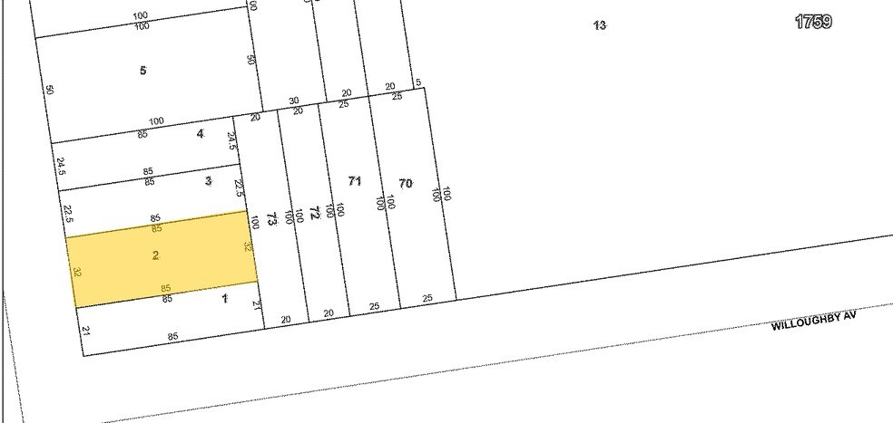 609 Marcy Ave, Brooklyn, NY à louer - Plan cadastral - Image 2 de 8