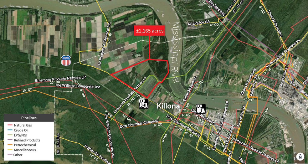 Hwy 3127 & 18, Killona, LA for sale - Aerial - Image 3 of 3