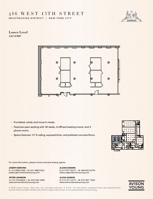 416 W 13th St, New York, NY for lease Floor Plan- Image 1 of 8