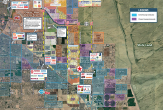 NWC Ocotillo & Meridian, Queen Creek, AZ - Aérien  Vue de la carte - Image1