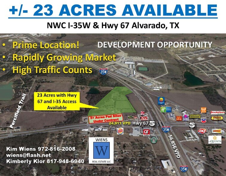 6881 Hwy 67 hwy, Alvarado, TX for sale - Aerial - Image 1 of 3