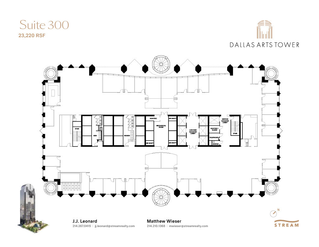 2200 Ross Ave, Dallas, TX à louer Plan d  tage- Image 1 de 1