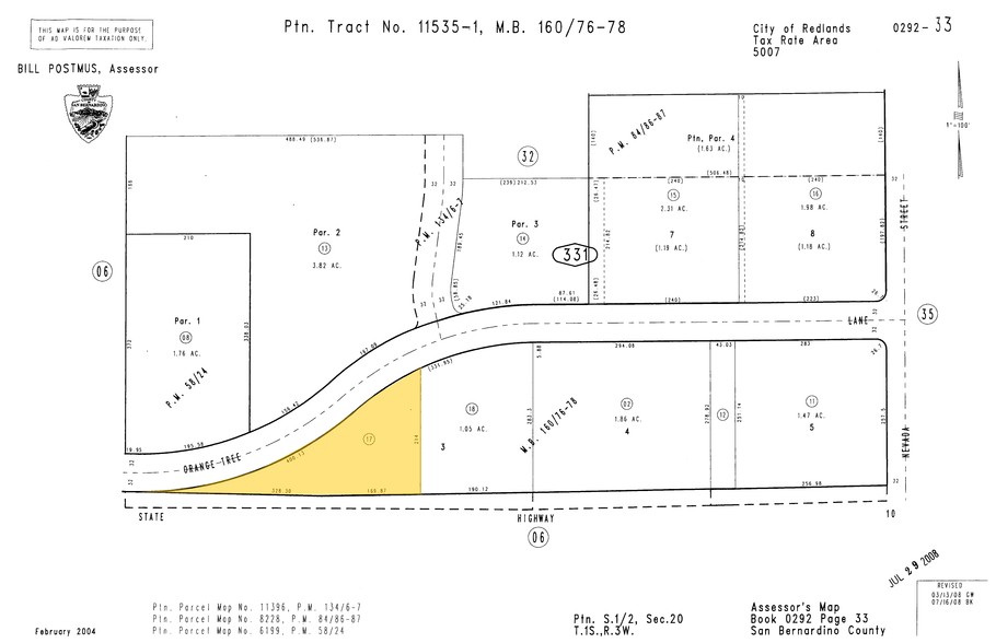 1969 Orange Tree Ln, Redlands, CA à louer - Plan cadastral - Image 2 de 2