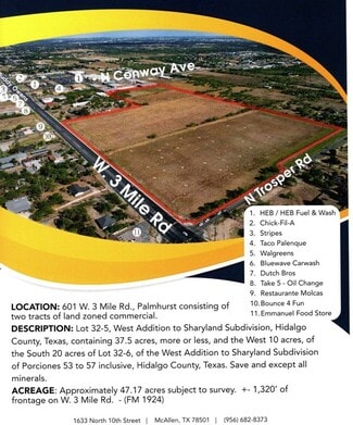 More details for 601 W Mile 3 Rd, Palmhurst, TX - Land for Sale