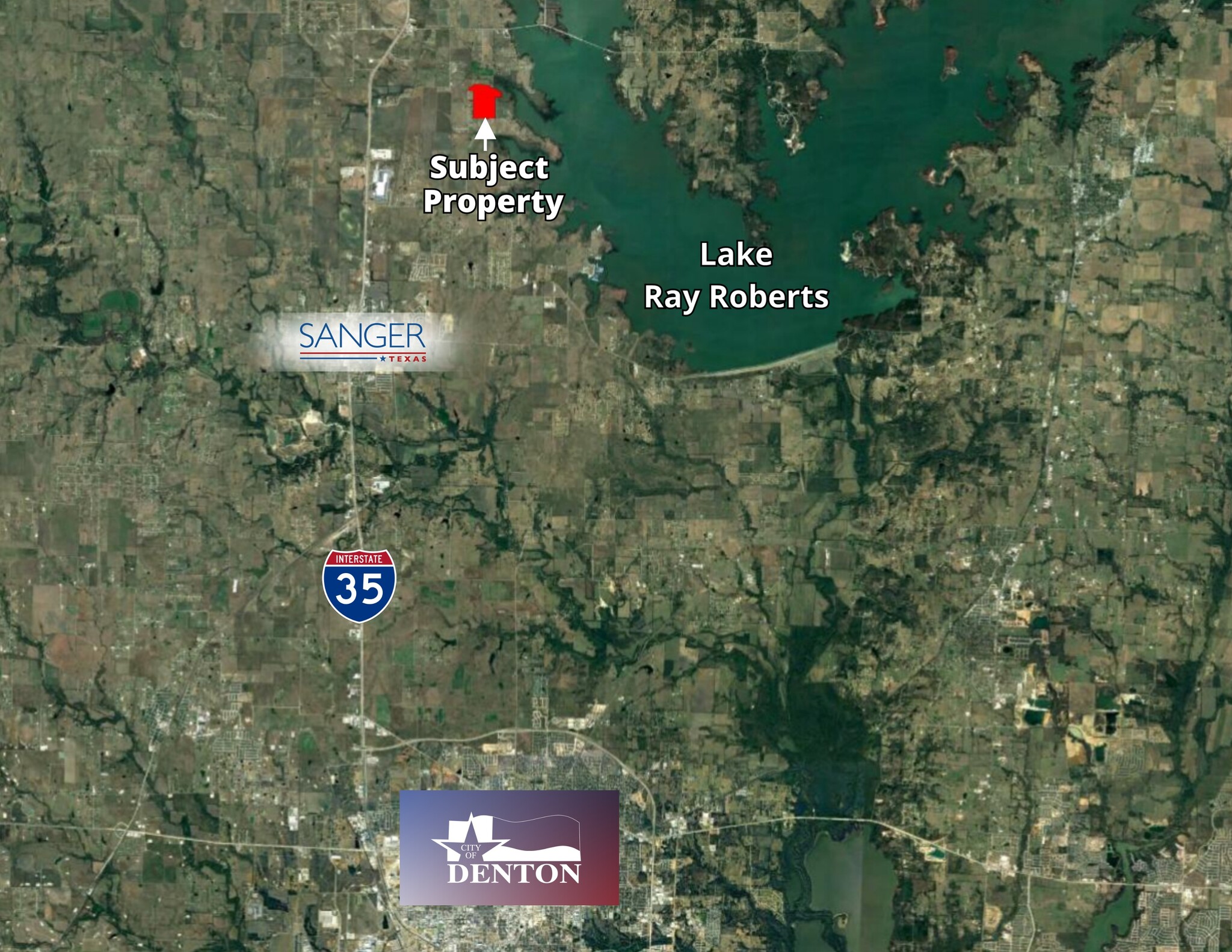 Hurling Rd, Sanger, TX for sale Aerial- Image 1 of 6