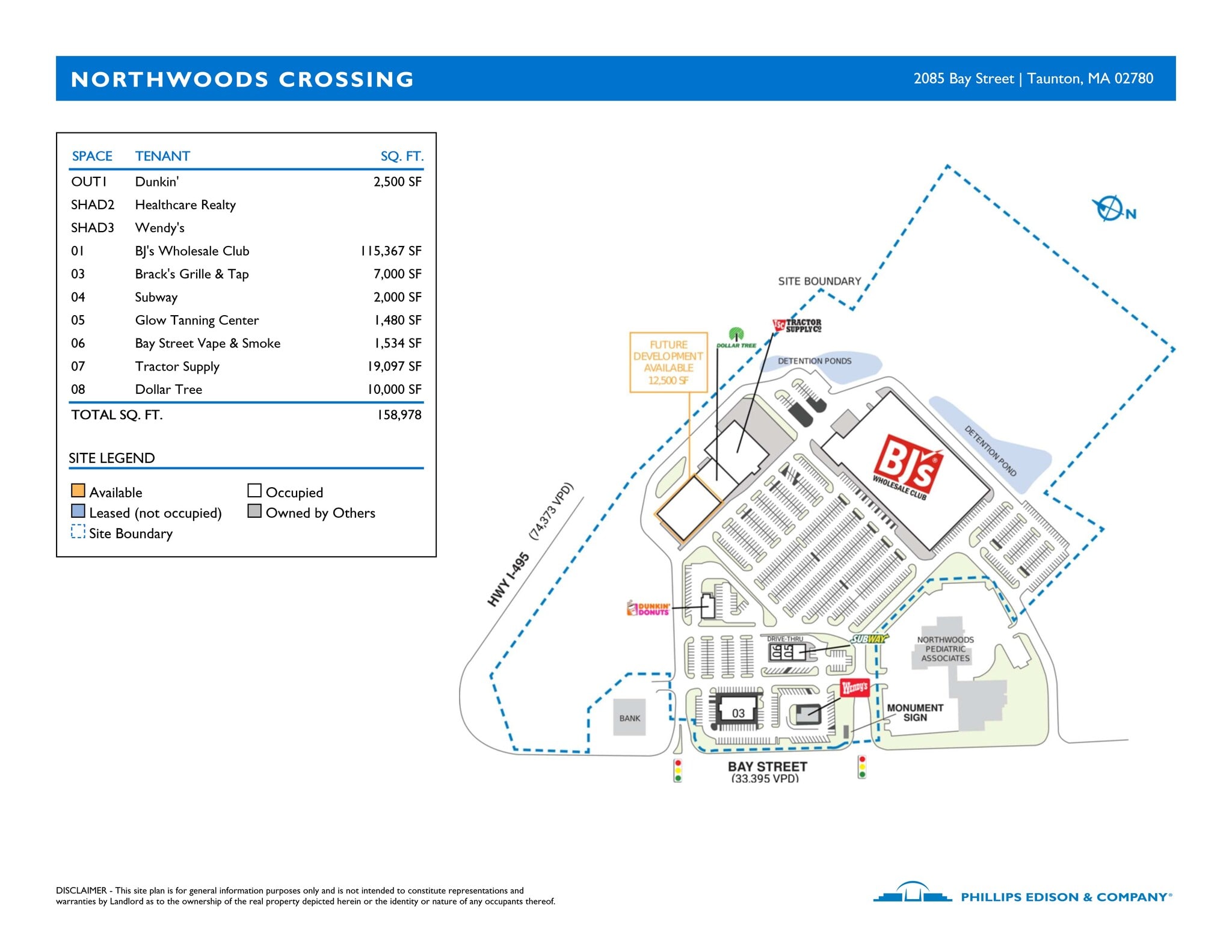 2100 Bay St, Taunton, MA à louer Plan de site- Image 1 de 1