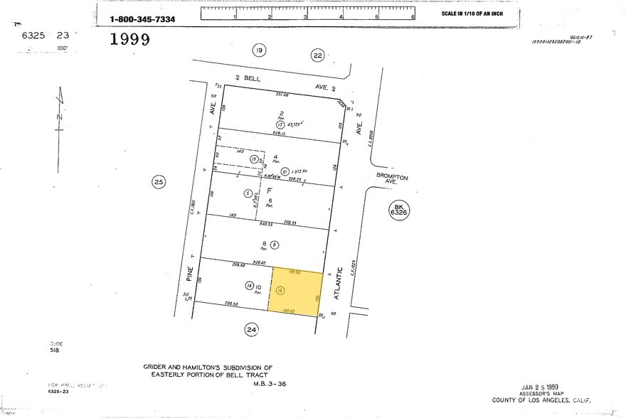 6921-6929 Atlantic Ave, Bell, CA à louer - Plan cadastral - Image 2 de 6