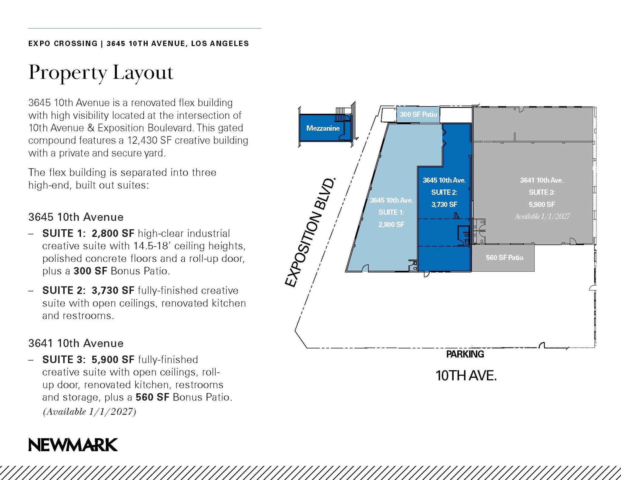 3641-3645 10th Ave, Los Angeles, CA for lease Floor Plan- Image 1 of 1