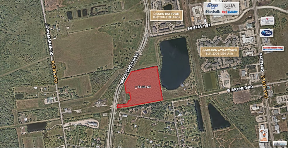 San Jacinto Blvd, Baytown, TX for sale - Aerial - Image 3 of 4