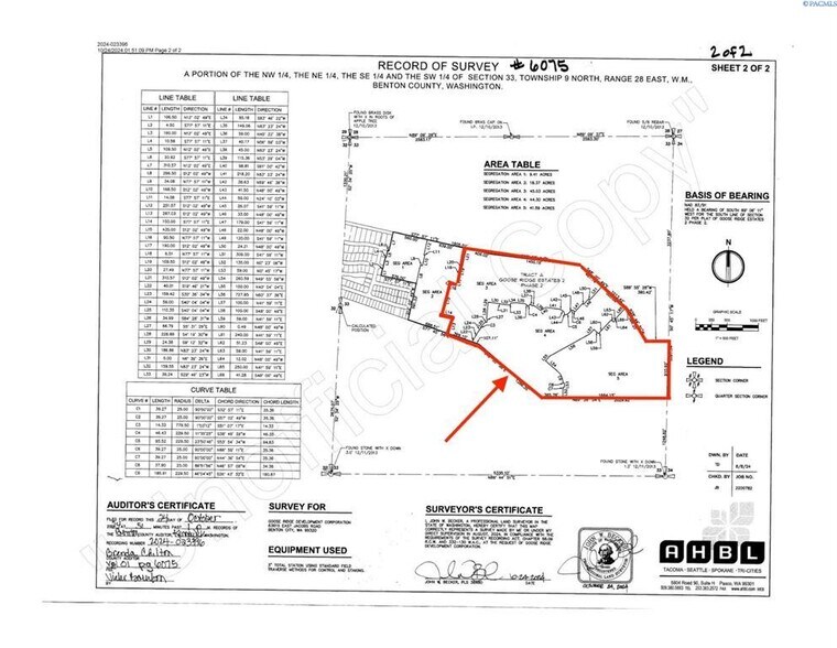 NKA Goose Ridge Estates, Richland, WA à vendre - Plan cadastral - Image 3 de 15