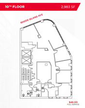 1710 Rhode Island Ave NW, Washington, DC à louer Plan d  tage- Image 1 de 1