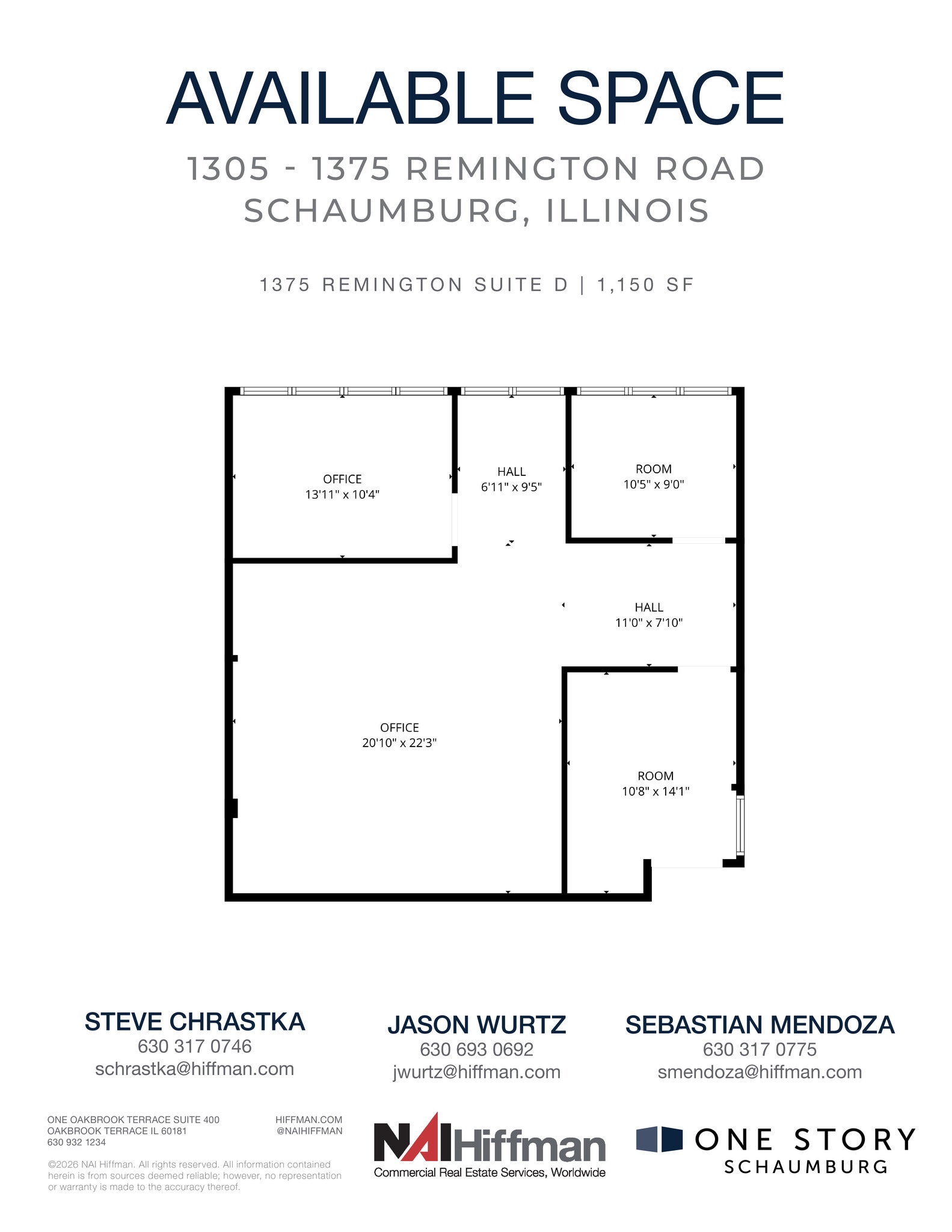 1305 Remington Rd, Schaumburg, IL for lease Floor Plan- Image 1 of 2