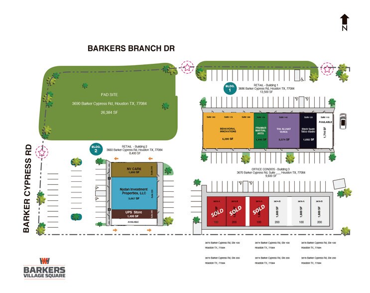 Barkers Branch Dr & Barker Cypress Rd, Houston, TX à vendre - Plan de site - Image 2 de 18