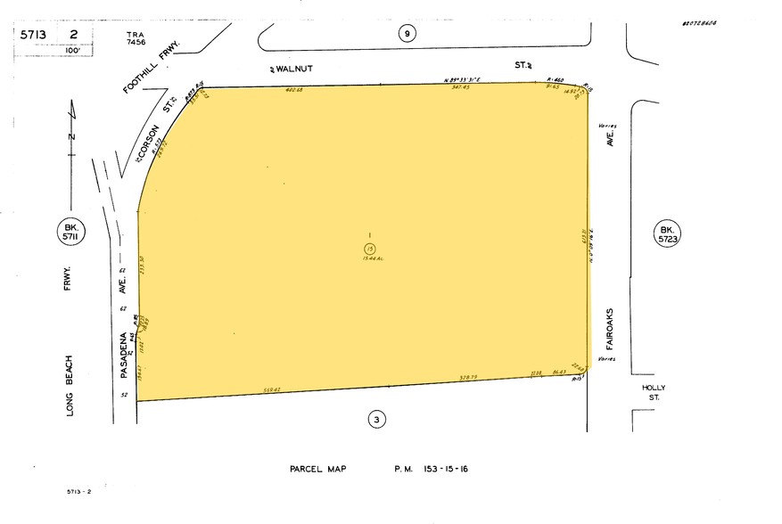 100 W Walnut St, Pasadena, CA à louer - Plan cadastral - Image 2 de 8