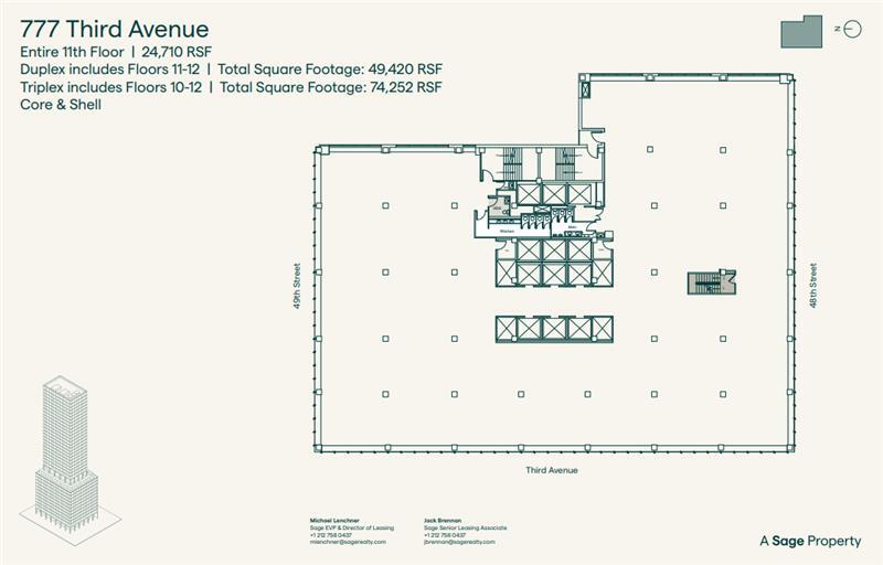 777 Third Ave, New York, NY à louer Plan d’étage- Image 1 de 1