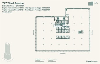 777 Third Ave, New York, NY à louer Plan d’étage- Image 1 de 1