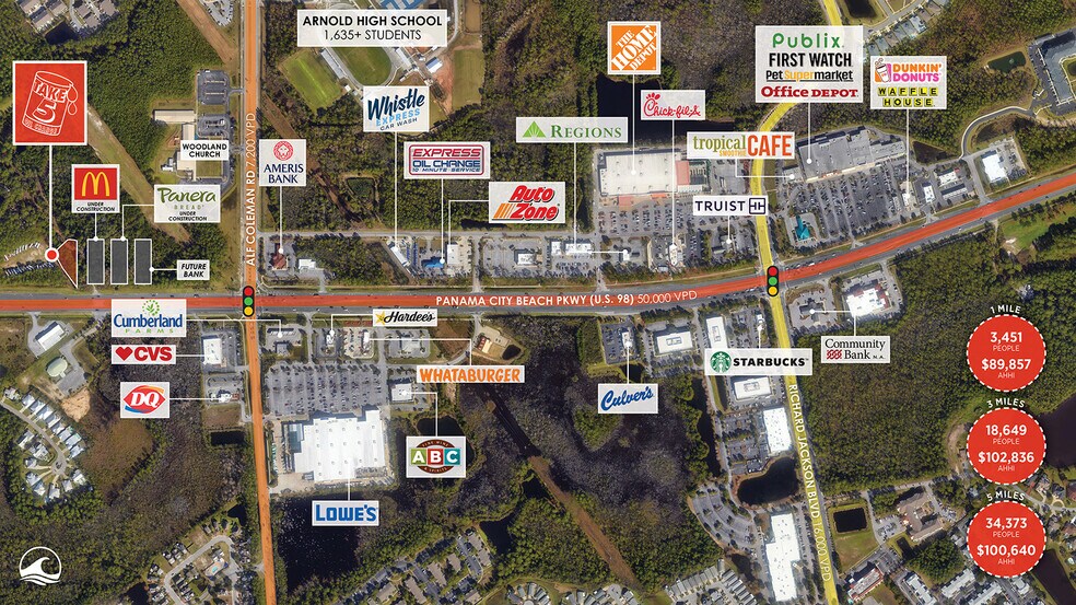 US-98 & N Alf Coleman Rd, Panama City Beach, FL à vendre - Photo du bâtiment - Image 3 de 11