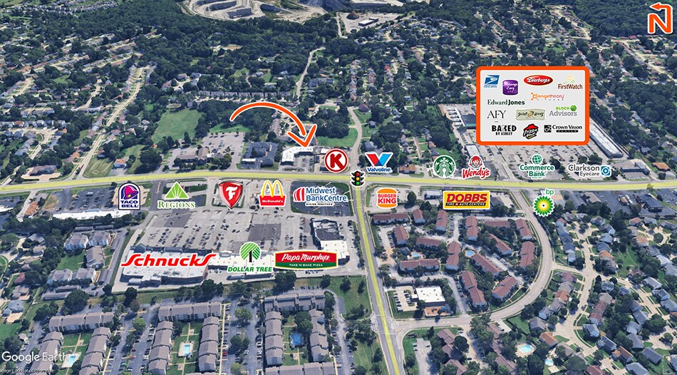 5526-5524 Telegraph Rd, Saint Louis, MO for lease - Aerial - Image 2 of 6