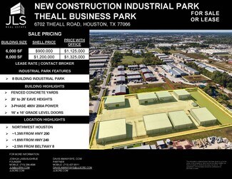Plus de détails pour 6702 Theall Rd, Houston, TX - Industriel à vendre
