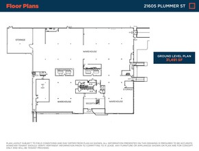 21605-21615 Plummer St, Chatsworth, CA à louer Plan d  tage- Image 2 de 2