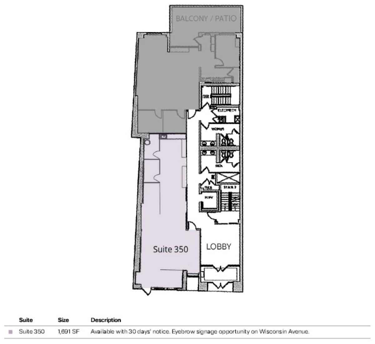 7514 Wisconsin Ave, Bethesda, MD à louer Plan d’étage- Image 1 de 1