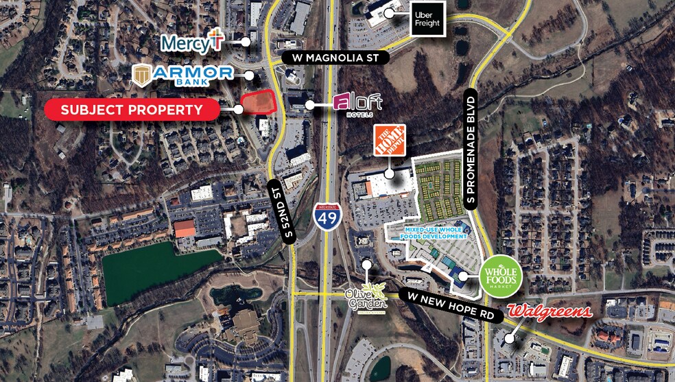 S 52nd st & Horsebarn Rd, Rogers, AR à vendre - Aérien - Image 1 de 2