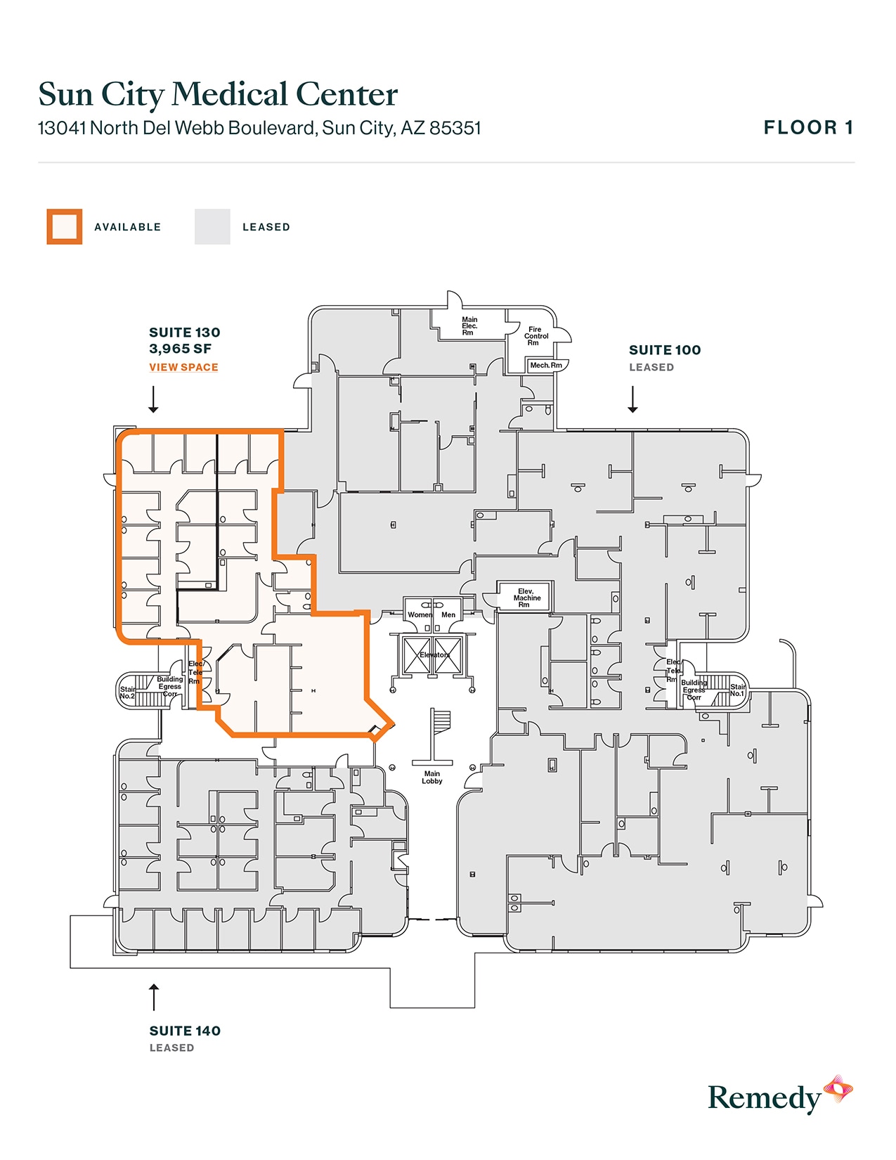 13041 N Del Webb Blvd, Sun City, AZ à louer Plan d’étage- Image 1 de 2
