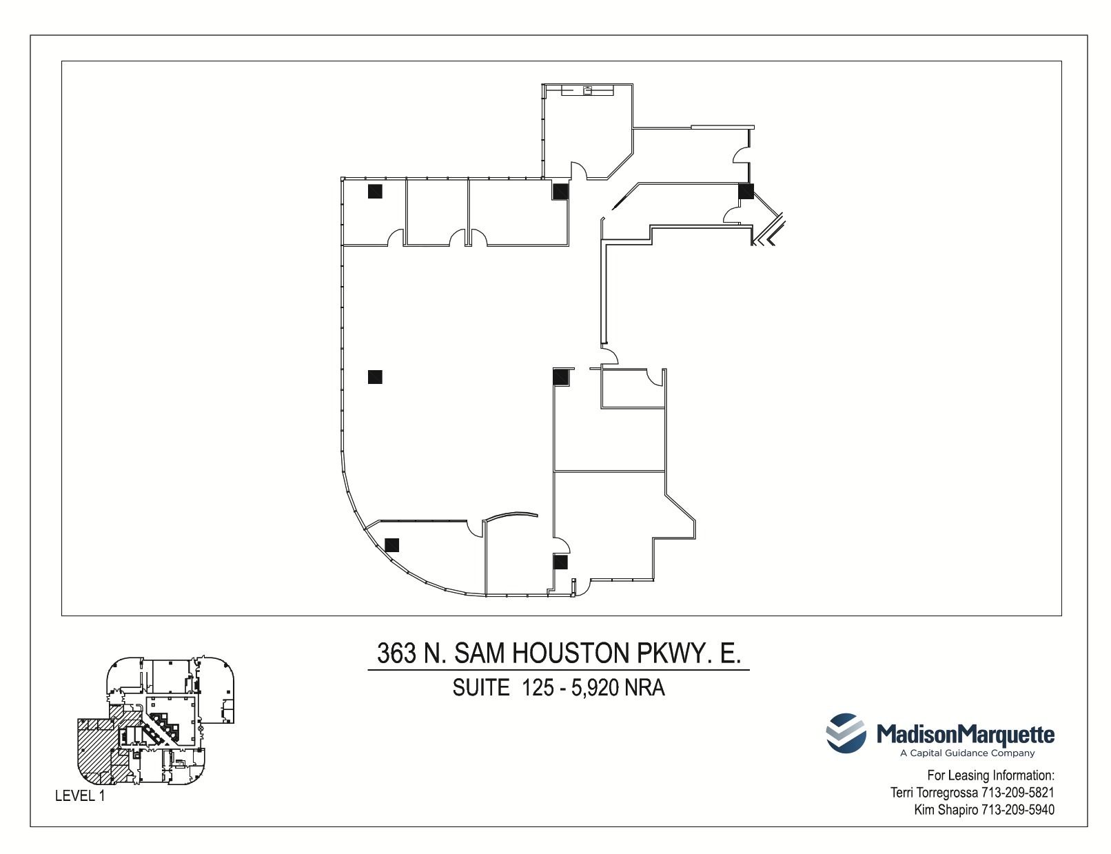 363 N Sam Houston Pky E, Houston, TX à louer Plan d’étage- Image 1 de 1